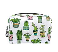 Borsa per cosmetici per donna,borsa per trucco piccola per borsa,doodle colorato fiori cactus,Borsa per cosmetici da viaggio,Custodia per il trucco