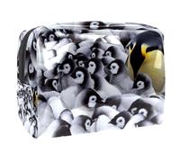 Borsa per cosmetici per donna,borsa per trucco piccola per borsa,famiglia dei pinguini,Borsa per cosmetici da viaggio,Custodia per il trucco