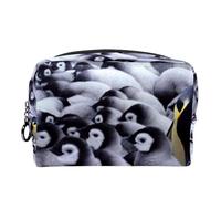 Borsa per cosmetici per donna,borsa per trucco piccola per borsa,famiglia dei pinguini,Borsa per cosmetici da viaggio,Custodia per il trucco