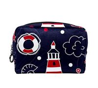 Borsa per cosmetici per donna,borsa per trucco piccola per borsa,faro dei cartoni animati dell'oceanomare,Borsa per cosmetici da viaggio,Custodia per il trucco