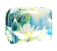 Borsa per cosmetici per donna,borsa per trucco piccola per borsa,fiore di loto bianco,Borsa per cosmetici da viaggio,Custodia per il trucco