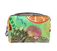 Borsa per cosmetici per donna,borsa per trucco piccola per borsa,frutta dell'elefante dell'acquerello,Borsa per cosmetici da viaggio,Custodia per il trucco