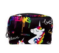 Borsa per cosmetici per donna,borsa per trucco piccola per borsa,gli unicorni sognano magici,Borsa per cosmetici da viaggio,Custodia per il trucco