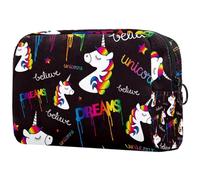 Borsa per cosmetici per donna,borsa per trucco piccola per borsa,gli unicorni sognano magici,Borsa per cosmetici da viaggio,Custodia per il trucco