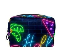 Borsa per cosmetici per donna,borsa per trucco piccola per borsa,luce estiva tropicale,Borsa per cosmetici da viaggio,Custodia per il trucco