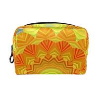 Borsa per cosmetici per donna,borsa per trucco piccola per borsa,mandala modello giallo astratto,Borsa per cosmetici da viaggio,Custodia per il trucco