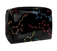 Borsa per cosmetici per donna,borsa per trucco piccola per borsa,modello di formule chimiche,Borsa per cosmetici da viaggio,Custodia per il trucco