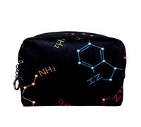 Borsa per cosmetici per donna,borsa per trucco piccola per borsa,modello di formule chimiche,Borsa per cosmetici da viaggio,Custodia per il trucco