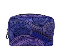 Borsa per cosmetici per donna,borsa per trucco piccola per borsa,modello di turbinio astratto viola,Borsa per cosmetici da viaggio,Custodia per il trucco