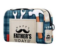 Borsa per cosmetici per donna,borsa per trucco piccola per borsa,modello plaid felice festa del papà,Borsa per cosmetici da viaggio,Custodia per il trucco