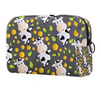 Borsa per cosmetici per donna,borsa per trucco piccola per borsa,mucche dei cartoni animati,Borsa per cosmetici da viaggio,Custodia per il trucco