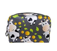 Borsa per cosmetici per donna,borsa per trucco piccola per borsa,mucche dei cartoni animati,Borsa per cosmetici da viaggio,Custodia per il trucco
