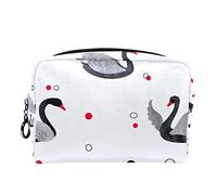 Borsa per cosmetici per donna,borsa per trucco piccola per borsa,nero e cigno,Borsa per cosmetici da viaggio,Custodia per il trucco