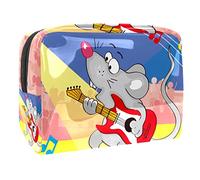 Borsa per cosmetici per donna,borsa per trucco piccola per borsa,note della festa musicale del topo dei cartoni animati,Borsa per cosmetici da viaggio,Custodia per il trucco