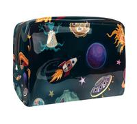 Borsa per cosmetici per donna,borsa per trucco piccola per borsa,pianeta razzo spaziale alieno,Borsa per cosmetici da viaggio,Custodia per il trucco