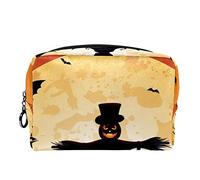 Borsa per cosmetici per donna,borsa per trucco piccola per borsa,pipistrello della luna di halloween,Borsa per cosmetici da viaggio,Custodia per il trucco