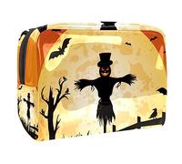 Borsa per cosmetici per donna,borsa per trucco piccola per borsa,pipistrello della luna di halloween,Borsa per cosmetici da viaggio,Custodia per il trucco