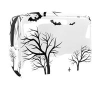 Borsa per cosmetici per donna,borsa per trucco piccola per borsa,pipistrello dell'albero di Halloween,Borsa per cosmetici da viaggio,Custodia per il trucco