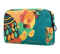 Borsa per cosmetici per donna,borsa per trucco piccola per borsa,pollo buona pasqua,Borsa per cosmetici da viaggio,Custodia per il trucco