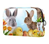 Borsa per cosmetici per donna,borsa per trucco piccola per borsa,pulcino di coniglio di buona pasqua,Borsa per cosmetici da viaggio,Custodia per il trucco