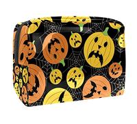 Borsa per cosmetici per donna,borsa per trucco piccola per borsa,ragnatela pipistrello zucca di halloween,Borsa per cosmetici da viaggio,Custodia per il trucco