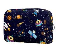 Borsa per cosmetici per donna,borsa per trucco piccola per borsa,Razzo dell'astronave spaziale del fumetto,Borsa per cosmetici da viaggio,Custodia per il trucco