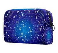 Borsa per cosmetici per donna,borsa per trucco piccola per borsa,Segni zodiacali e pianeti,Borsa per cosmetici da viaggio,Custodia per il trucco