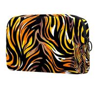 Borsa per cosmetici per donna,borsa per trucco piccola per borsa,struttura astratta della tigre,Borsa per cosmetici da viaggio,Custodia per il trucco