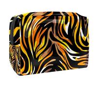 Borsa per cosmetici per donna,borsa per trucco piccola per borsa,struttura astratta della tigre,Borsa per cosmetici da viaggio,Custodia per il trucco