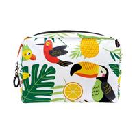 Borsa per cosmetici per donna,borsa per trucco piccola per borsa,tucano bradipo tropicale,Borsa per cosmetici da viaggio,Custodia per il trucco