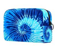 Borsa per cosmetici per donna,borsa per trucco piccola per borsa,turbinio blu legato,Borsa per cosmetici da viaggio,Custodia per il trucco