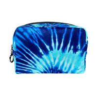 Borsa per cosmetici per donna,borsa per trucco piccola per borsa,turbinio blu legato,Borsa per cosmetici da viaggio,Custodia per il trucco