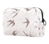 Borsa per cosmetici per donna,borsa per trucco piccola per borsa,uccelli in volo vita selvaggia,Borsa per cosmetici da viaggio,Custodia per il trucco
