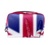 Borsa per cosmetici per donna,borsa per trucco piccola per borsa,Vittoria della bandiera del Regno Unito,Borsa per cosmetici da viaggio,Custodia per il trucco