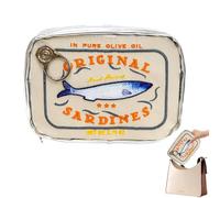 Borsa per cosmetici per sardine in scatola - Borsa da toeletta da viaggio | Organizer per trucco, custodia per cosmetici | Shampoo per la cura della pelle portatile Copertura per ombretti da