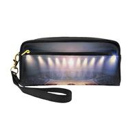 Borsa per cosmetici piccola e portatile con motivo Basketball Arena, borsa da viaggio per trucchi da donna, organizer per pennelli da trucco, Nero, One Size, Astuccio per trucchi