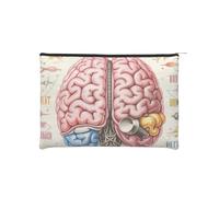 Borsa per cosmetici riutilizzabile in carta Astuccio per cosmetici resistente all'acqua Astucci per trucco da donna Borsa per organizer da viaggio/Cervello umano