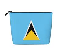 Borsa per cosmetici stampata con bandiera di Santa Lucia, borsa da toilette da donna, adatta per viaggi di piacere e per la conservazione quotidiana.