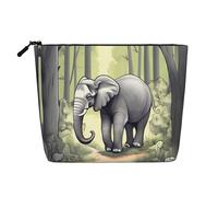 Borsa per cosmetici stampata con elefante che cammina, borsa da toilette da donna, adatta per viaggi di piacere e per la conservazione quotidiana.