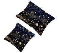 Borsa per cosmetici tascabile, con foglie d'acero autunnali, senza cuciture, 1068, impermeabile, senza cerniera, chiusura automatica, mini custodia da viaggio portatile per cuffie e gioielli,