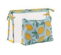 Borsa per Cosmetici Trasparente in Pvc, Set da Due, Chiusura | Organizer Salvaspazio Cerniera, Accesso Rapido e Protezione dagli Oggetti Smarriti, per Schede ed Auricolari
