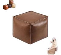 Borsa per cuscini imbottita, pouf ottomano non imbottito, soluzione per riporre il cuscino del poggiapiedi da 16 pollici, copertura quadrata impermeabile per pouf, pratica ed elegante (Caffè)