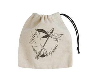 Borsa per dadi base elfica in tessuto di cotone con stampa durevole Q Workshop B