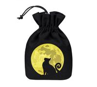 Borsa Per Dadi RPG Q-Workshop Cats Mooncat Che Brillano Al Buio Sacchetto DND