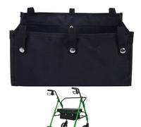 Borsa per deambulatore da sedile - Supporto per accessori da camminatore, basket pieghevole | Borsa portaoggetti resistente, trasporto regolabile con cerniera per uomini anziani donne necessità di