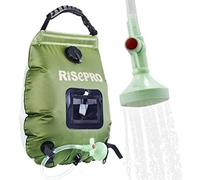 Borsa per doccia solare, Risepro®, 20 l, borsa da campeggio per doccia con acqua calda ad una temperatura di 45 C; soffione rimovibile, flessibile, on/off adatto per campeggio,