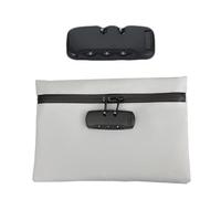 Borsa per Documenti con Lucchetto,16.5 * 24.5cm Borsa a prova di odore con serratura,Borsa antiodore con serratura a combinazione,Borsa antiodore con lucchetto a combinazione (Grigio)