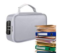 Borsa Per Documenti Con Serratura, Tessuto In Fibra Di Vetro Con Silicone Liquido | Custodia Per Documenti Impermeabile Ignifuga A 3 Strati Organizer Sicuro Con Cerniera Da 320 G Utilizzato Per L'arch