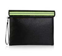 Borsa per documenti ignifuga con chiusura a cerniera di stoccaggio isolante dal calore striscia riflettente certificati denaro passaporti e oggetti valore Ideale uso domestico in ufficio viaggio