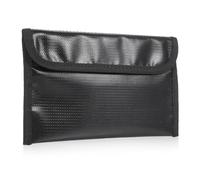 Borsa per documenti ignifuga con chiusura a zip e striscia adesiva di stoccaggio sicura certificati denaro carte passaporto gioielli oggetti valore uso domestico ufficio viaggio contanti